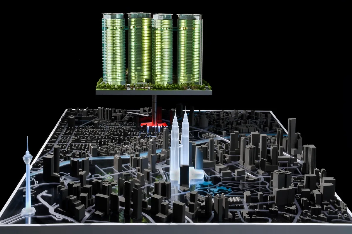 Masterplan — Architecture & Real Estate physical model by Carve Model (1:200 scale, ABS)