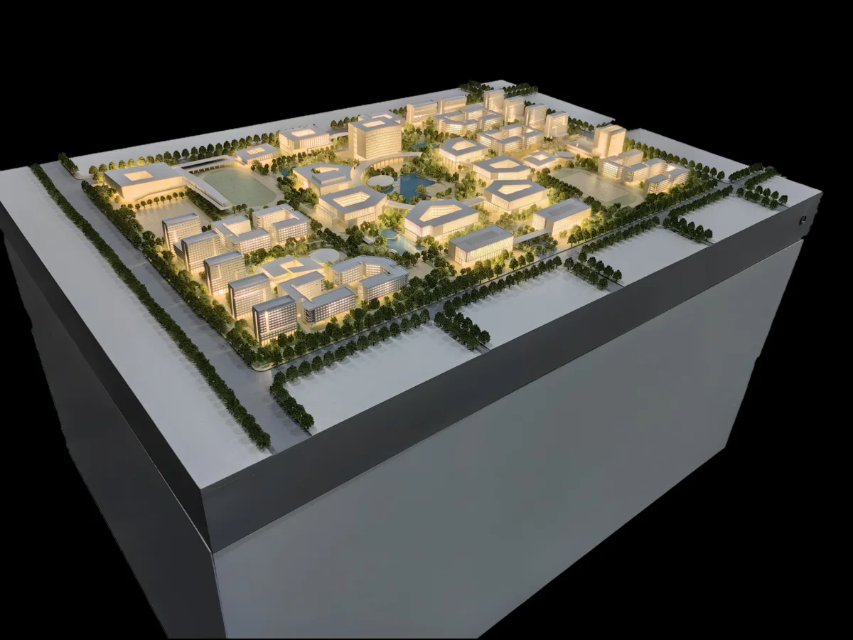 New Town Masterplan Model — Architecture & Real Estate physical model by Carve Model (1:1000 scale, ABS)