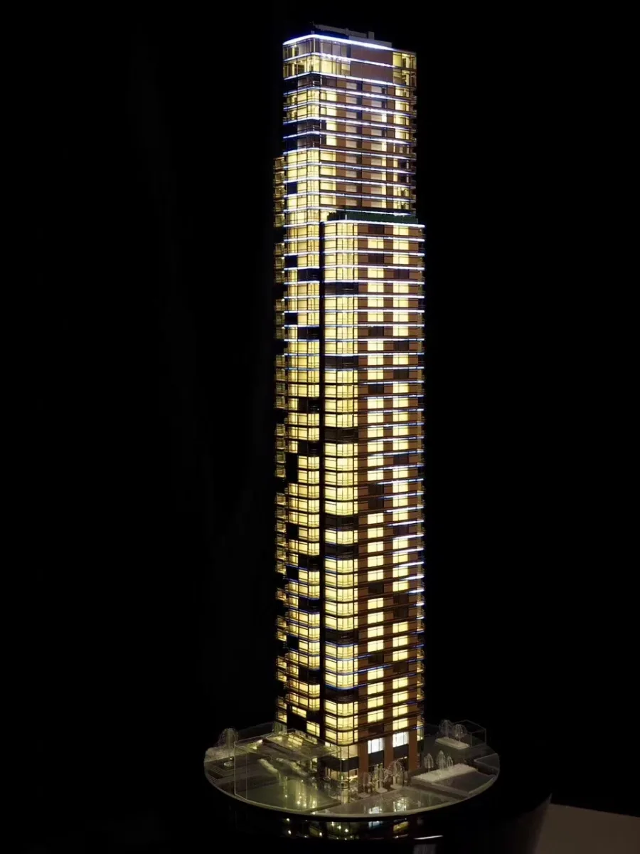 Residential Tower — Architecture & Real Estate physical model by Carve Model (1:200 scale, ABS)