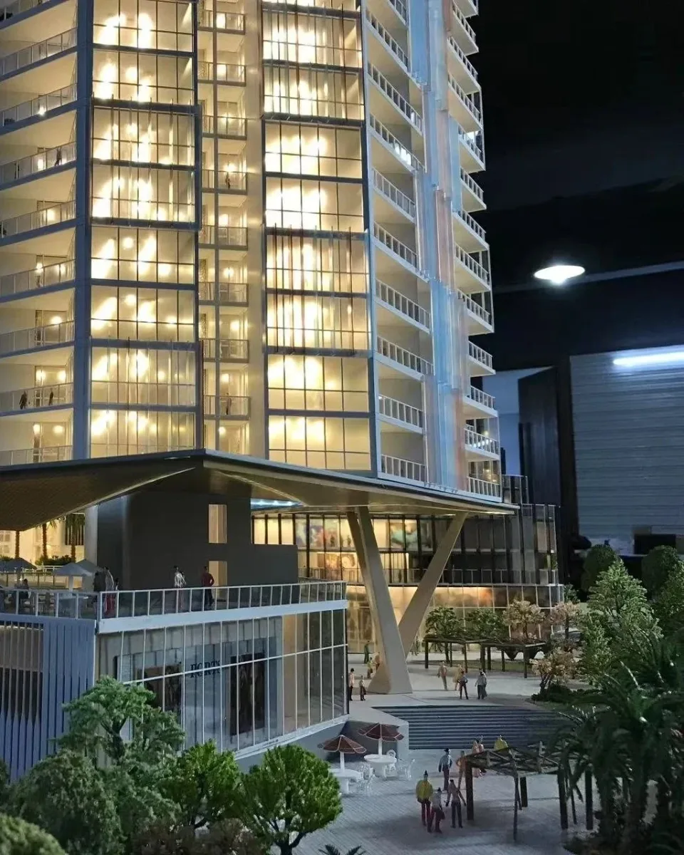 Transit Oriented Development — Architecture & Real Estate physical model by Carve Model (1:150 scale, ABS)