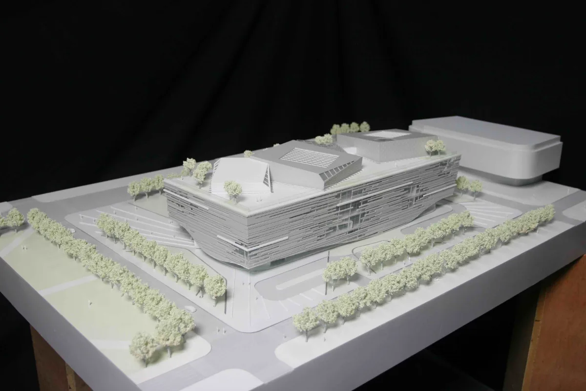 Shopping Mall — Architecture & Real Estate physical model by Carve Model (1:200 scale, ABS)