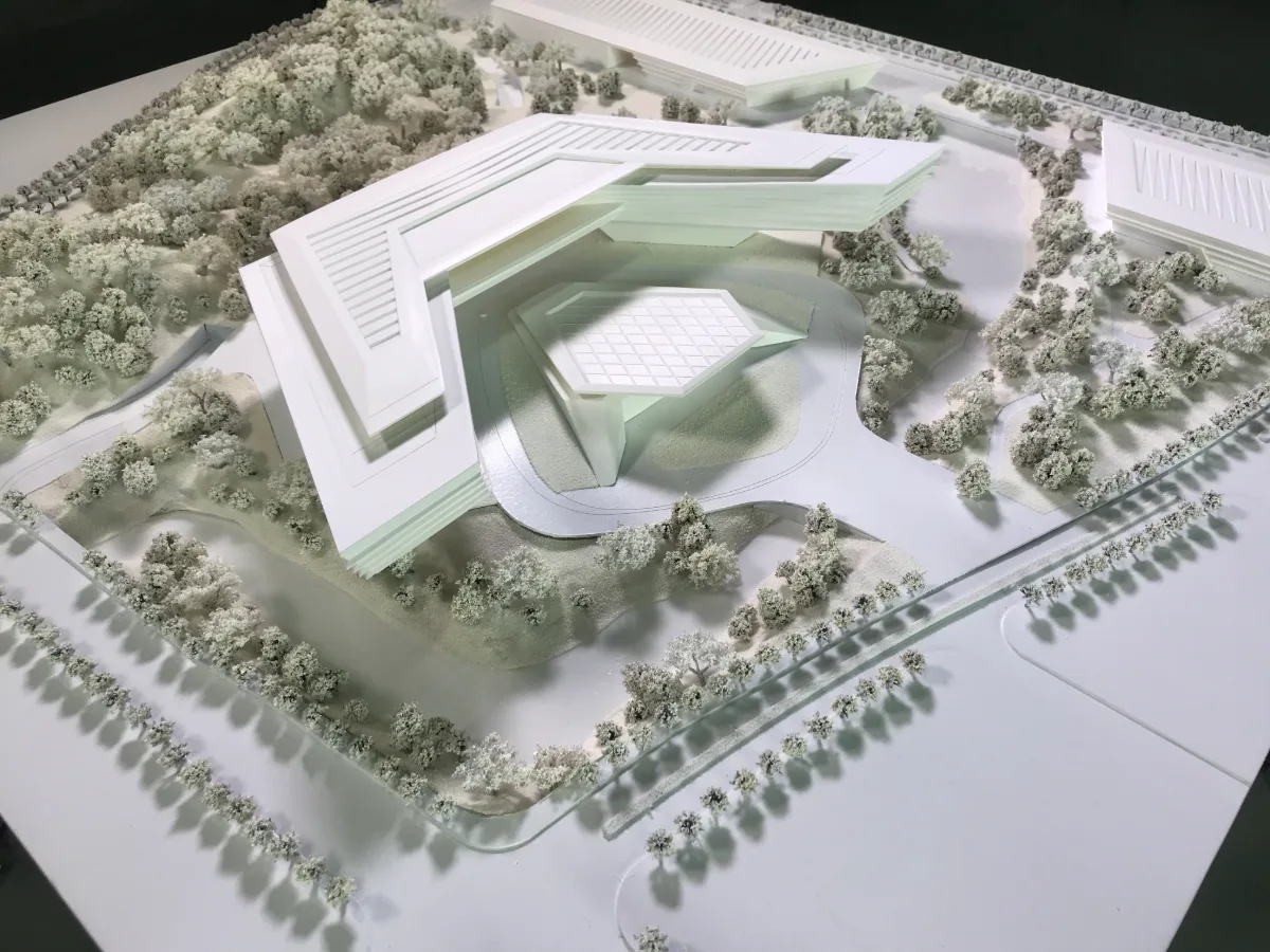 Museum  — Architecture & Real Estate physical model by Carve Model (1:100 scale, ABS)