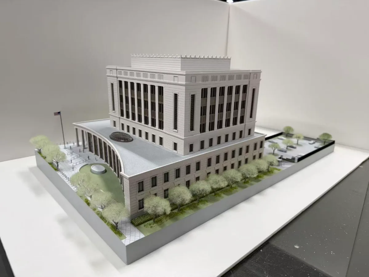 Courthouse — Architecture & Real Estate physical model by Carve Model (1/16" = 1'0" scale, ABS)