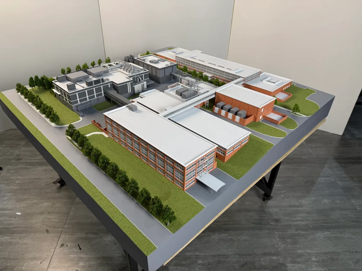 R&D Campus — Architecture & Real Estate physical model by Carve Model (1:600 scale, ABS)