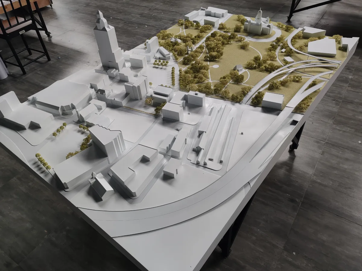Site Model — Architecture & Real Estate physical model by Carve Model (1" = 40" scale, ABS, Foam)