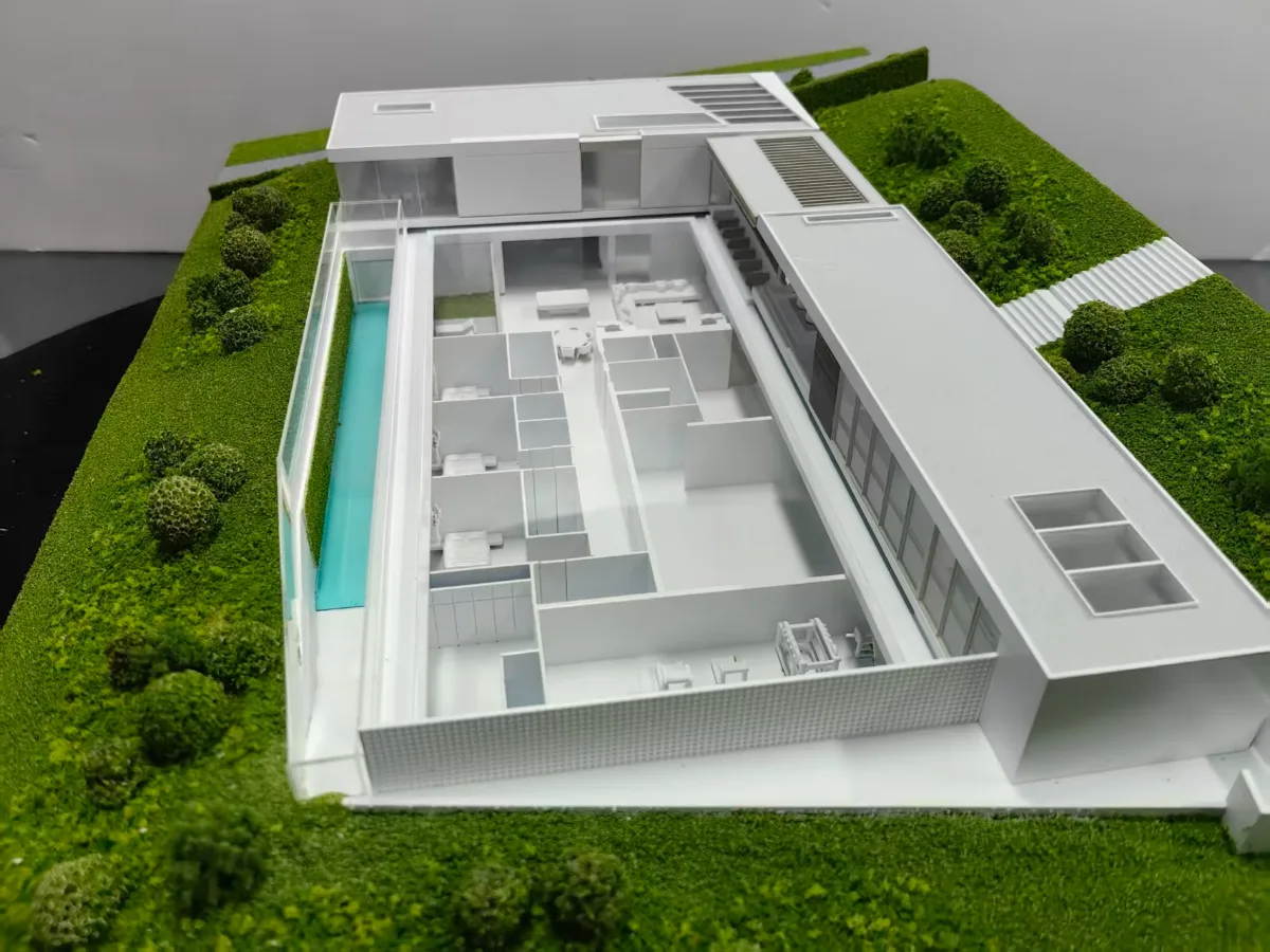 Private Residential — Architecture & Real Estate physical model by Carve Model (1:120 scale, ABS)