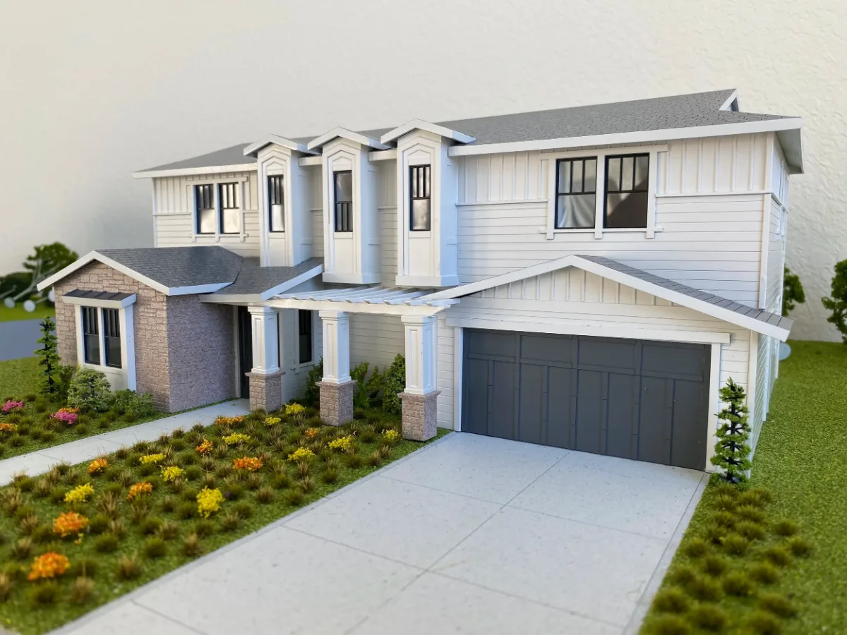 Single Family Villa — Architecture & Real Estate physical model by Carve Model (1:96 scale, ABS)