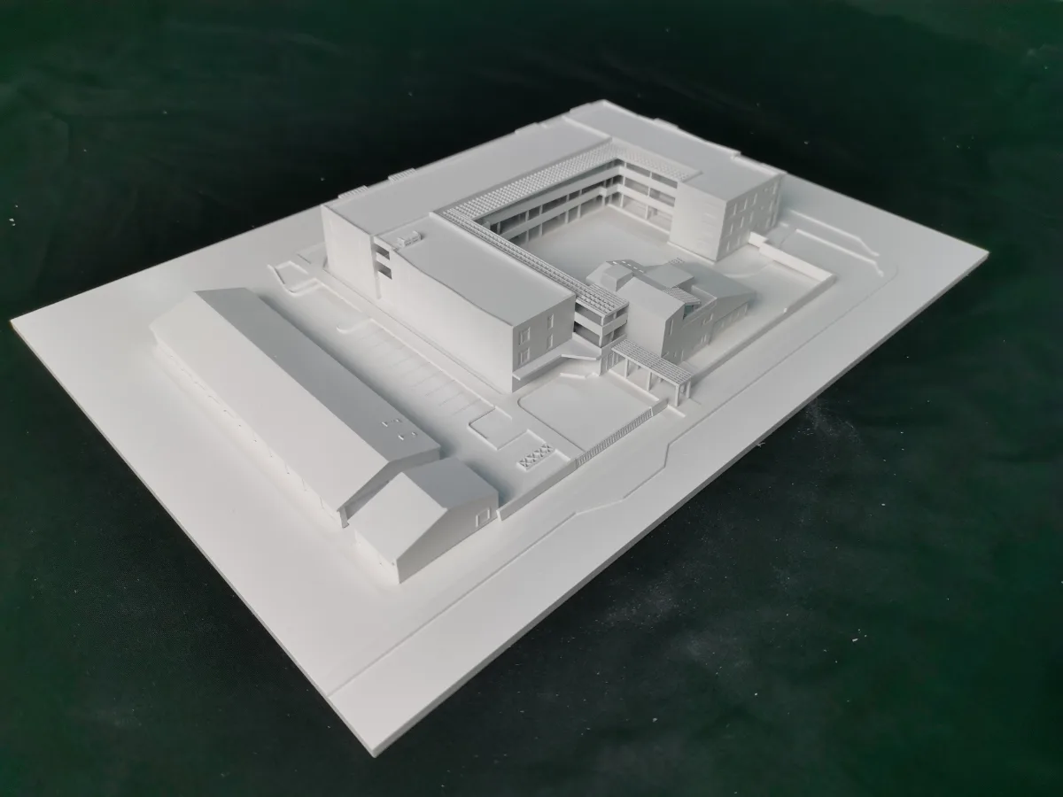 Massing — Architecture & Real Estate physical model by Carve Model (1:200 scale, ABS)