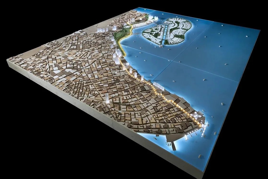 Masterplan Model — Architecture & Real Estate physical model by Carve Model (1:2000 scale, ABS)