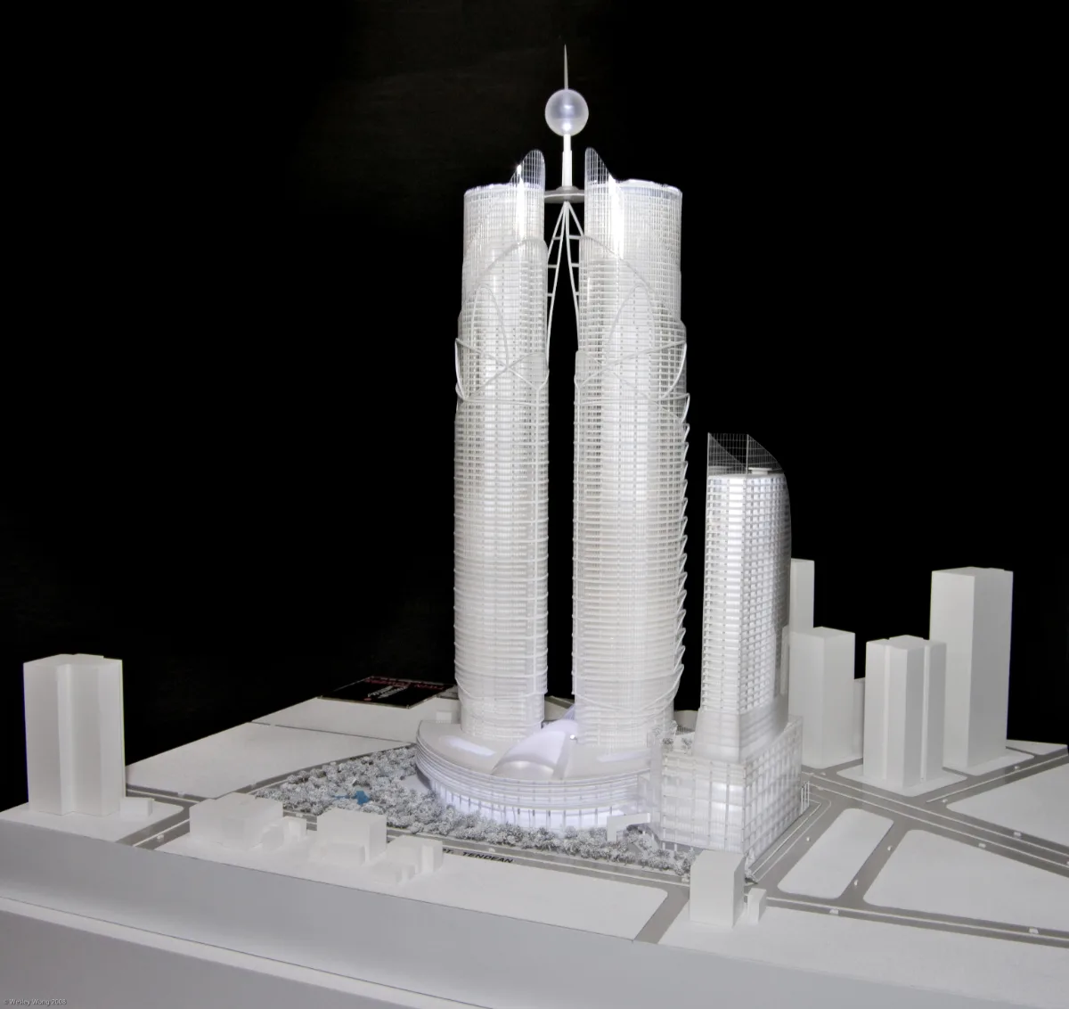 Commercial Tower — Architecture & Real Estate physical model by Carve Model (1:120 scale, ABS)