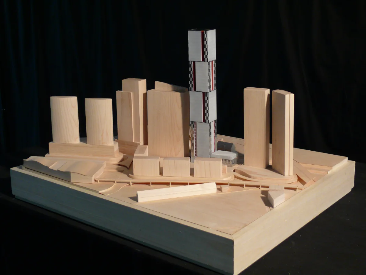 Urban Design — Architecture & Real Estate physical model by Carve Model (1:750 scale, ABS, Wood)