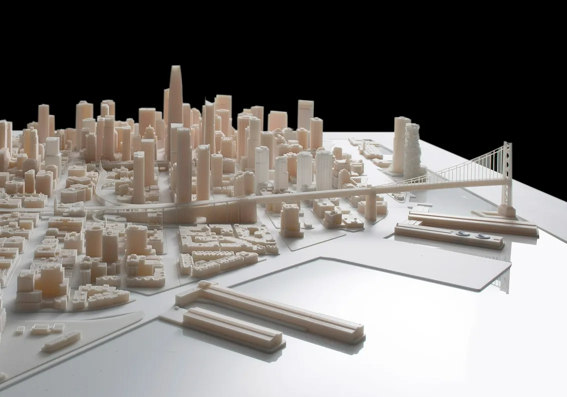 Waterfront Masterplan — Architectural physical model by Carve Model (1:950 scale, ABS)